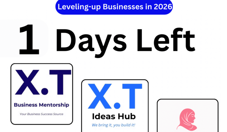 Leveling-up Businesses in 2026  The X.T Business Community Annual Meeting 2025 is just 1 day away, bringing together entrepreneurs, innovators, and business leaders for a highly anticipated business gathering focused on growth, innovation, and collaboration.  Scheduled for 25 December 2025, the meeting will be held at Beder Hotel, Hargeisa, Somaliland, creating a professional space for learning, networking, and future-focused discussions.  Purpose of the Meeting  This annual meeting aims to:  Prepare businesses for the opportunities and challenges of 2026  Promote innovation and idea-driven entrepreneurship  Strengthen mentorship and startup ecosystems  Support inclusive and women-led businesses  Key Partners  The event is supported by:  X.T Business Mentorship – Empowering businesses through expert guidance  X.T Ideas Hub – Turning ideas into practical business solutions  Somali Womenpreneur – Advancing women’s entrepreneurship and leadership  What to Expect  Attendees will experience:  Expert insights from business mentors and innovators  Interactive discussions and idea-sharing sessions  Valuable networking opportunities  Practical strategies to help businesses scale and succeed  Why Attend  With only 1 Day Left, this is a unique opportunity to:  Connect with the X.T business community  Gain actionable knowledge for business growth  Build partnerships that matter  Position your business for success in 2026  Final Call  The X.T Business Community Annual Meeting 2025 is more than an event—it is a launchpad for the next level of business success.  📅 Date: 25.12.2025 📍 Venue: Beder Hotel, Hargeisa, Somaliland  Don’t miss out — the future of your business starts tomorrow.